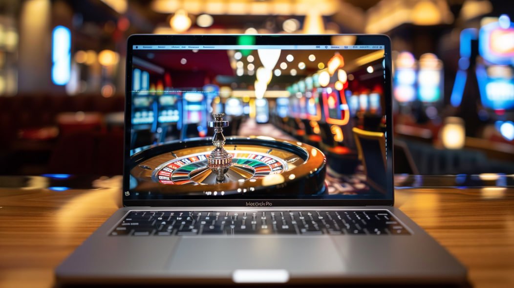 Live roulette dealer spinning wheel in HD studio setup